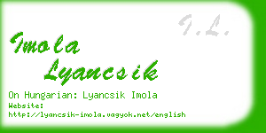 imola lyancsik business card